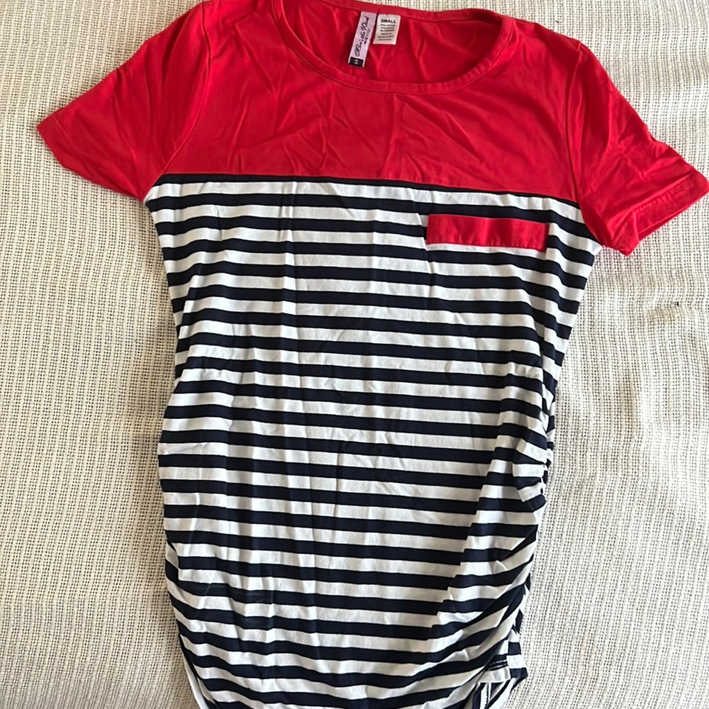 Striped maternity shirt